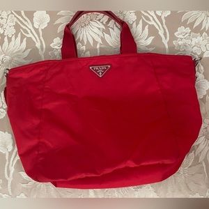 Prada bag red nylon